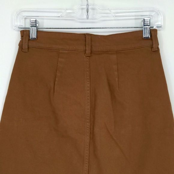 Everlane‎ Women's The Patch Pocket Skirt Size 00 Ochre - Picture 9 of 11
